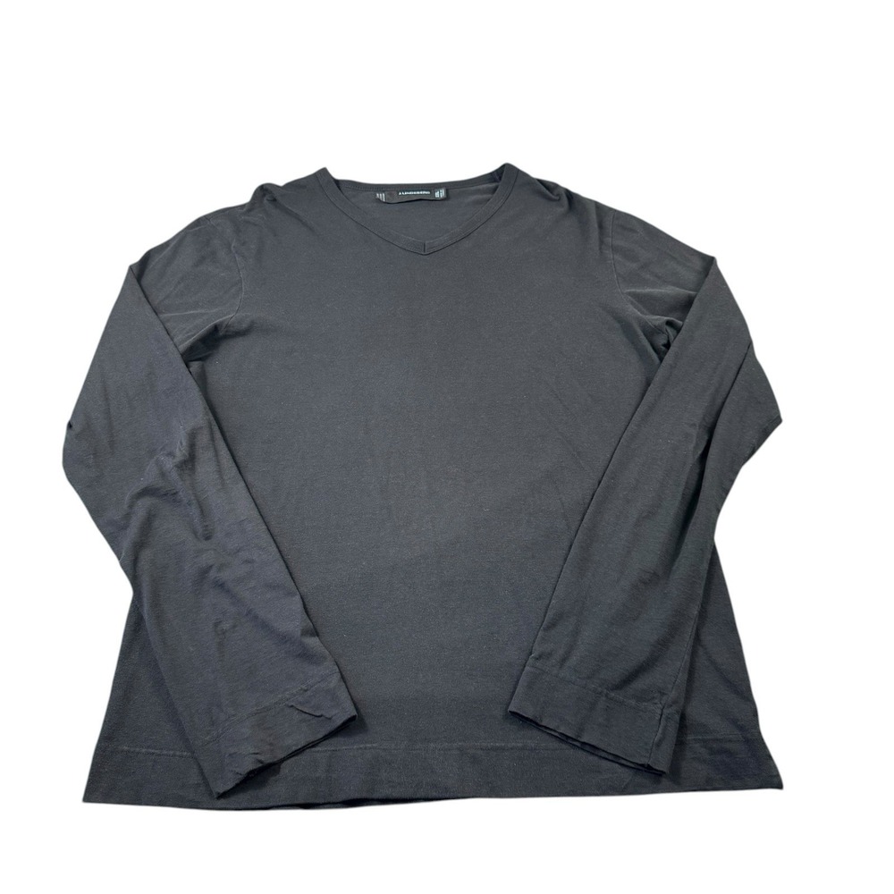 J.Lindeberg‎ Black V Neck Cotton Stretch Men's Pullover Size 2XL XXL